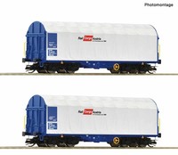 Roco 6680007 TT 2Er Set Schiebeplanenwagen Shimmns ÖBb, Ep. VI
