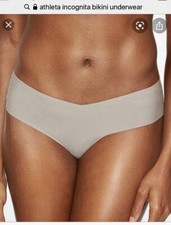 ATHLETA Incognita Cheeky Bikini, Underwear, Panties NWT, Size XS, Silver Gray
