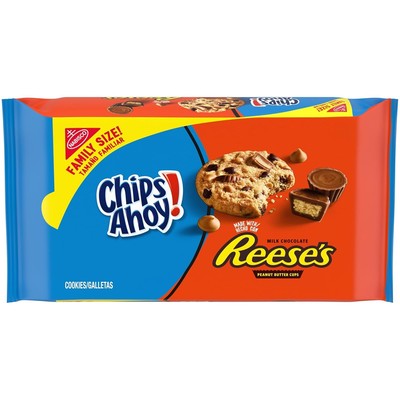 CHIPS AHOY! Reese S Peanut Butter Cup Chocolate Chip Cookies, Family Size, 14.25