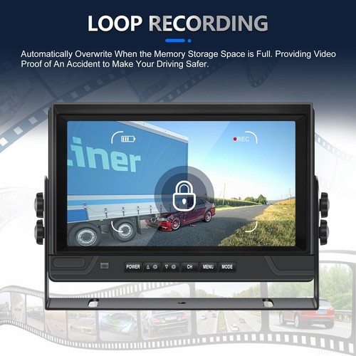 9" Smart Blind Spot Radar BSD Alarm Truck Bus Car DVR Monitor 4x AHD Cameras - Picture 17 of 22
