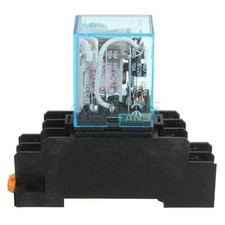 DC 12V Coil Power Relay 10A DPDT LY2NJ with PTF08A Socket Base