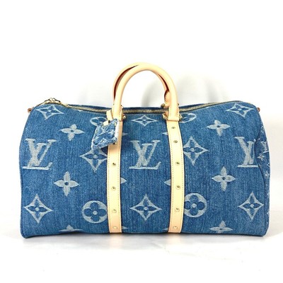 Bandouliere 55 Sac Louis Vuitton Keepall Bleu Sac De Voyage LOUIS