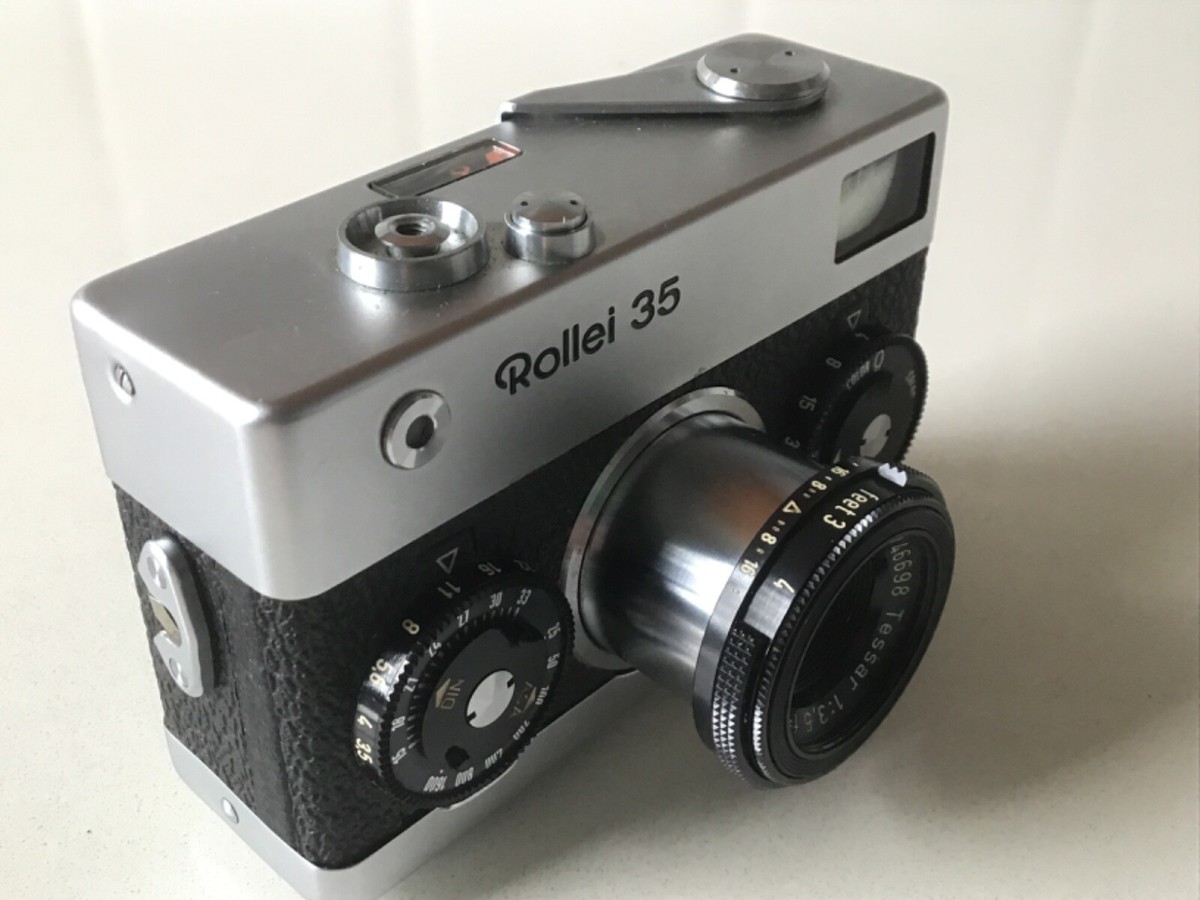 VINTAGE ROLLEI 35 HONEYWELL SILVER 35 MM CAMERA TESSAR 1:3.5 F=40