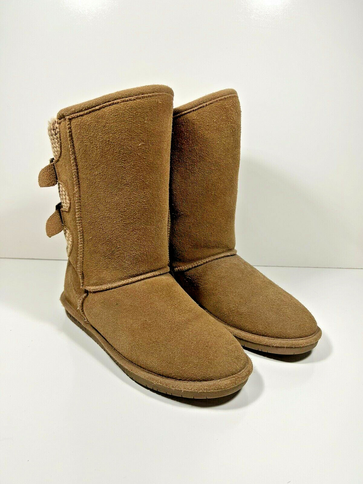BEARPAW Women's Knit-Back Boshie Suede 