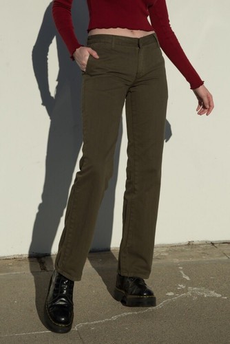 brandy melville low rise olive green 