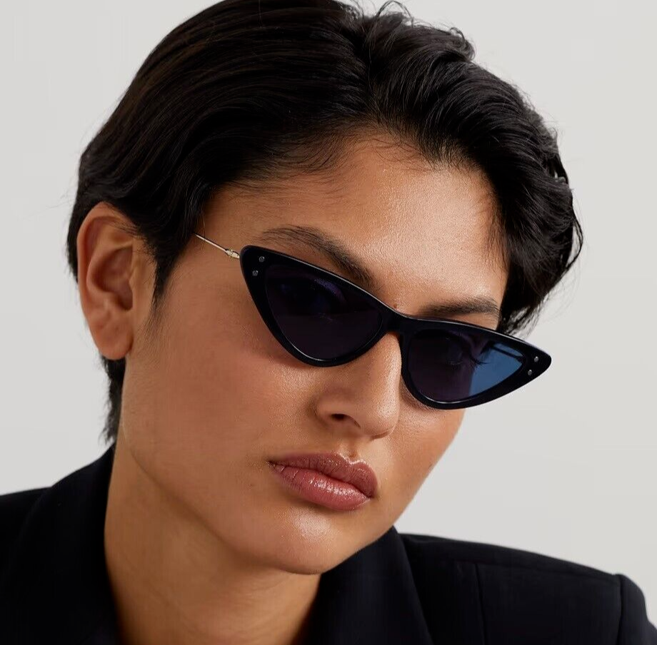 NEW Dior MISSDIOR B4U CD40105U 01V 12B0 Shiny Black Blue Unisex Sunglasses Dior Missdior B4u Cat Eye Acetate Sunglasses Shiny Black Blue main image 4