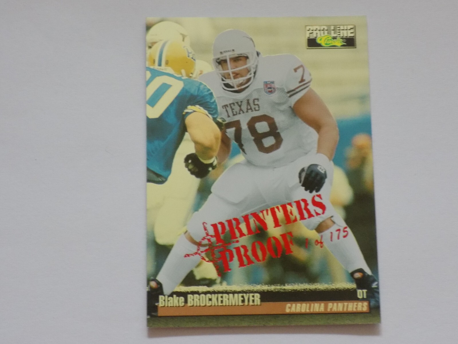 1995 Classic Pro Line  Printers Proof Blake Brockermeyer Card #331