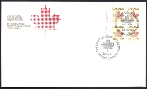 🍁Canada   #924 LLpb   "MAPLE LEAF"  Brand New 1983  First Day Cover