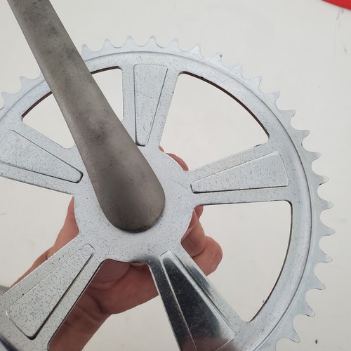 77 Vintage SCHWINN 46T Crank Arms Chainring bearings Cone nut BREEZE CRUISER 70s - Picture 12 of 22