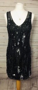 asos black sequin dress