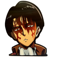 Attack on Titan Levi Ackerman Anime 3D Lenticular Motion Sticker FOR Car/Laptop