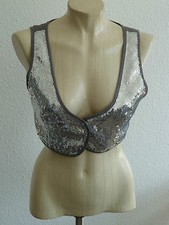 PAILLETTEN WESTE - Bolero - silber - * SAINT TROPEZ * - Gr. S