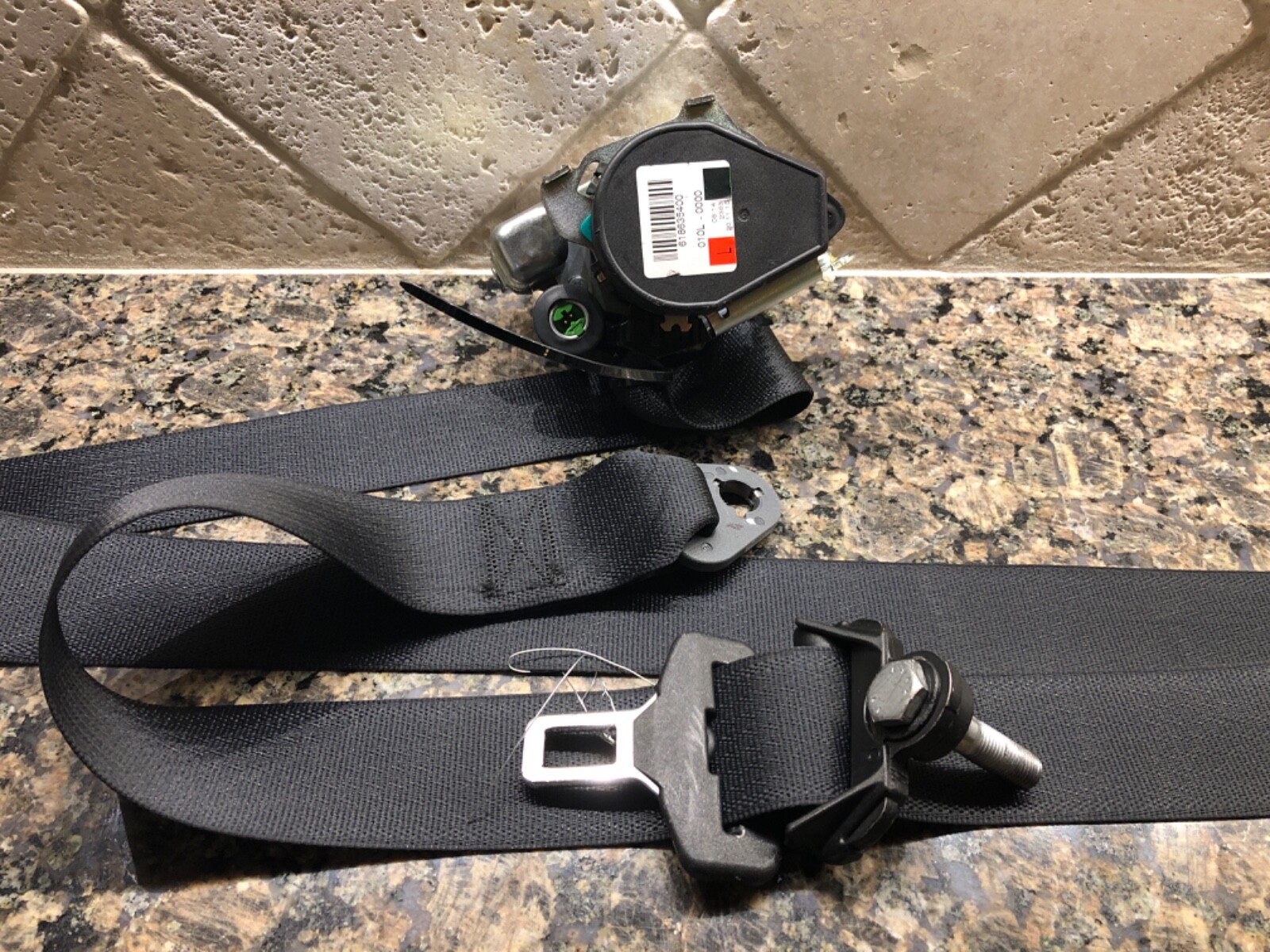 McLaren 650s Spider RH Right Front Driver Side Seat Belt, Black, Used