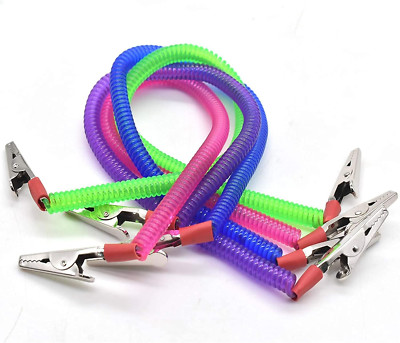 Pinzas Flexibles Metalicas De Sujetar Baberos Dentales Cadena Elastica 4 Piezas