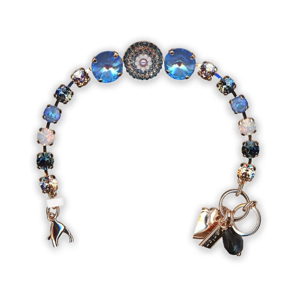 Марианский браслет Fab трио в синий, розовый опал и лунный свет австрийские кристаллы B... - Изображение 2 из 3
