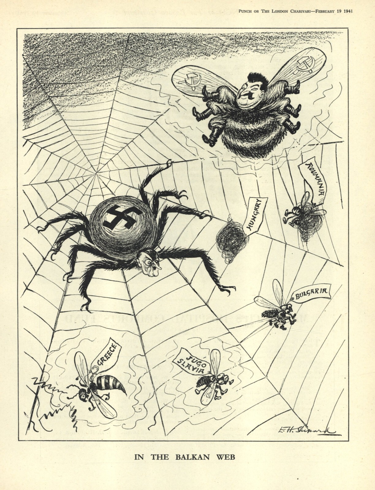 RARE WW2 BRITISH PROPAGANDA CARTOON 