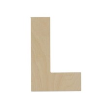 Wooden Letter L Cutout 12" Wall Decor for Home DIY Crafts  Party Decor