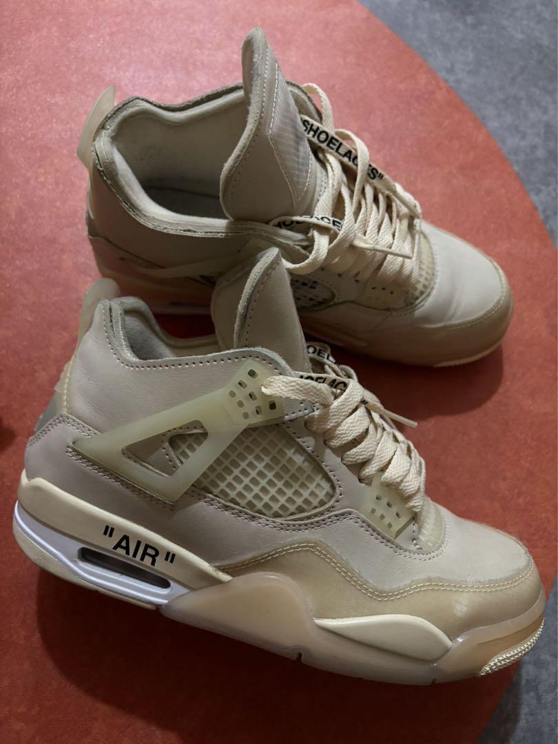 Nike Air Jordan 4 Retro OFF WHITE Sail CV9388-100 Women's Nike Air Jordan 4 Retro OFF WHITE Sail CV9388-100 Women's
