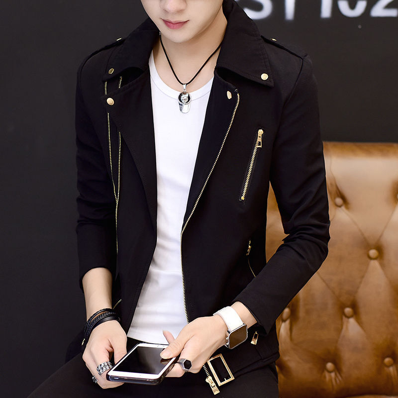 Jacket Men Spring And Autumn Korean Style Top Clothes Trendy Handsome Gown Casua-image