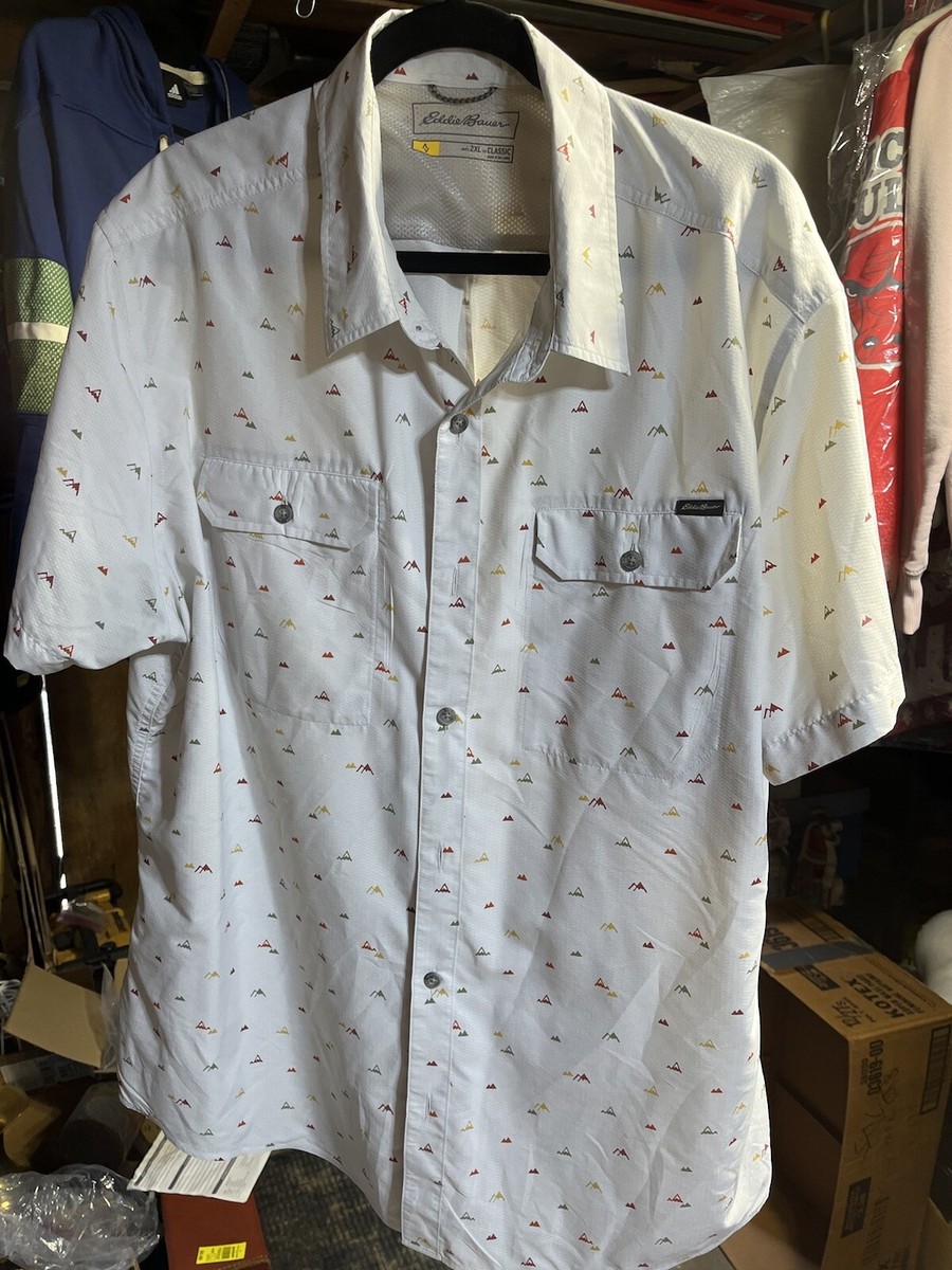eddie bauer short sleeve dress shirts Eddie Bauer Men's Voyager Flex Short-Sleeve Shirt