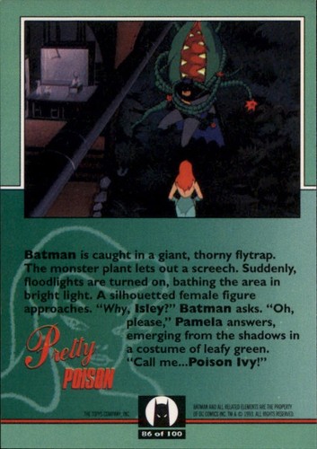Pretty Poison #86 1993 Topps Batman: The Animated Series - 第 2/2 張圖片
