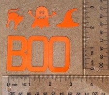 20 BOO HALLOWEEN cardstock paper die cut embellishments ....