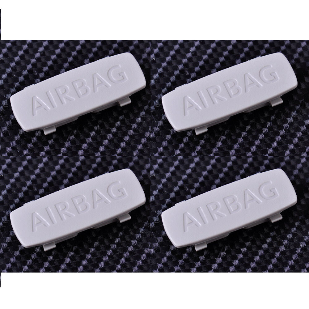 4x Grey Car Pillar Airbag Trim Cap Fit for VW Golf Jetta GTI CC Tiguan Passat
