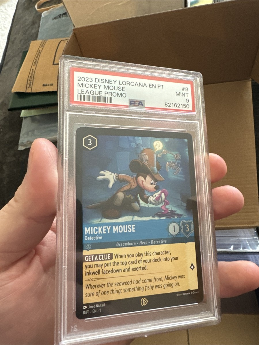Disney Lorcana Mickey Mouse League Promo Graded PSA 9 Mint | eBay