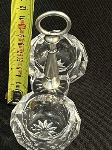 BACCARAT Ancien SALERON double En CRISTAL TAILLÉ - Imagen 8 de 8