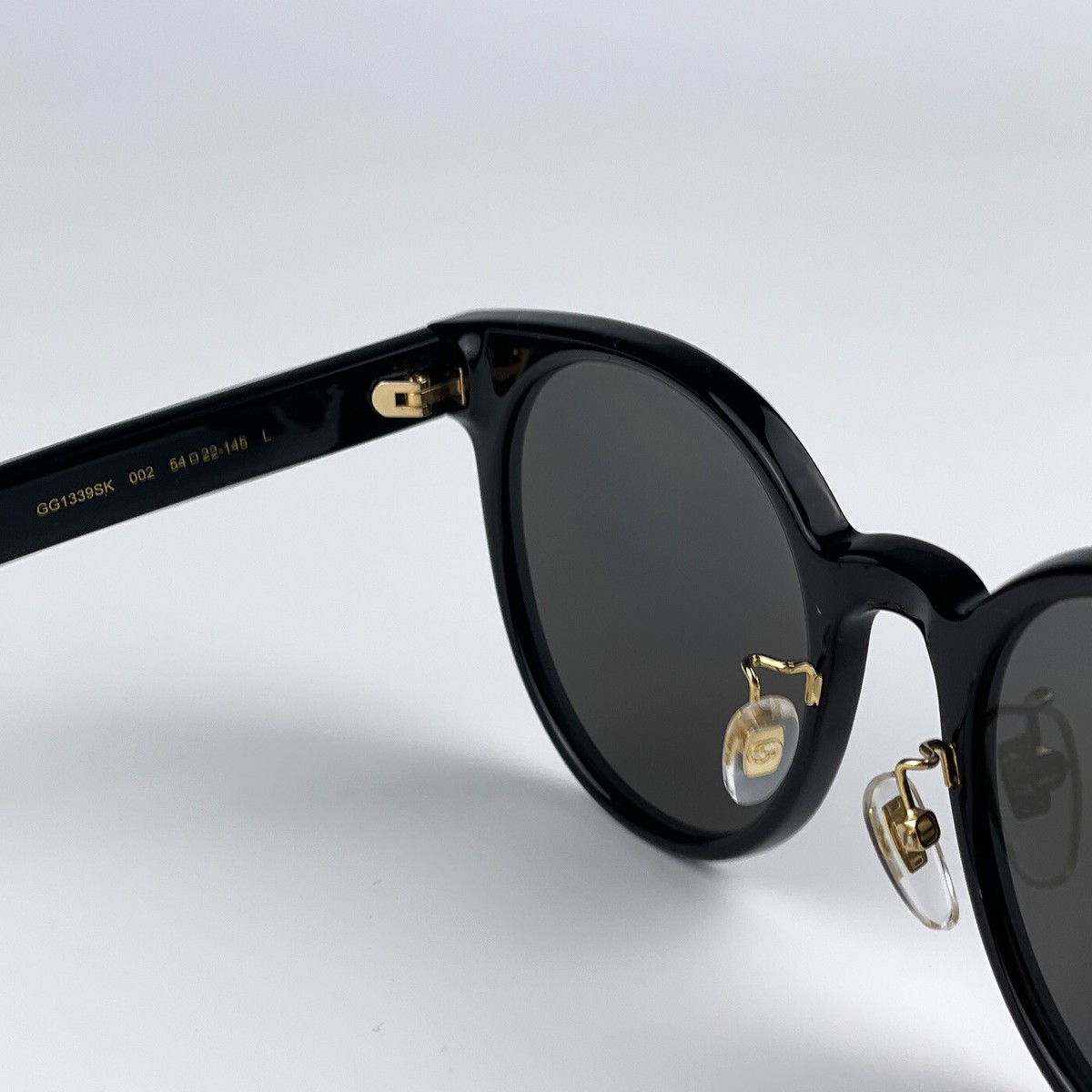 サングラス Gucci Polarized Sunglasses GG1339SK 002 Round Asian Fit Gucci GG1339SK 002 Black Grey Polarized Oval Women