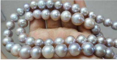 HUGE 22''12-15MM SOUTH SEA GENUINE PINK PURPLE LAVENDER ROUND PEARL NECKLACE 
