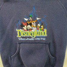 Walt Disney Disneyland Resort Size XS 4-5 Kids Sweatshirt Embroidered Hoodie EUC