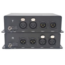 3Pin XLR Audio over Fiber Optic Converters Balanced ST Singlemode Multimode 1set