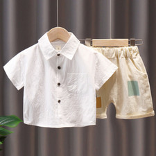 Boys Shirt Summer Short Sleeve Children's Tops Suit Summer Children's Shirt