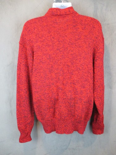 Vintage Sweater Mens XL Red Rag Henley Wool Fishing Hunting Camping 80s USA Made - Picture 5 of 9