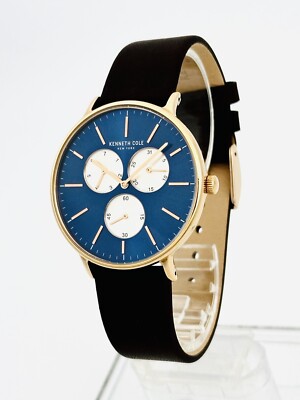 Kenneth Cole Orologio Uomo Analogico Quarzo – Cinturino In Pelle, KC14946005, 3 ATM