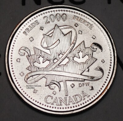 Canada 2000 January Pride 25 cents UNC Millenium Series Canadian