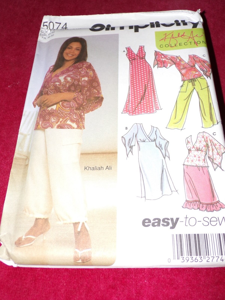 SIMPLICITY #5074-LADIES FULL FIGURE DRESS-TOP-SKIRT-PANT PATTERN 18W-24W  FF | eBay