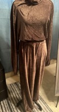Velour jogging Crop Top set. Top L Bottom S. Pants Are Long.