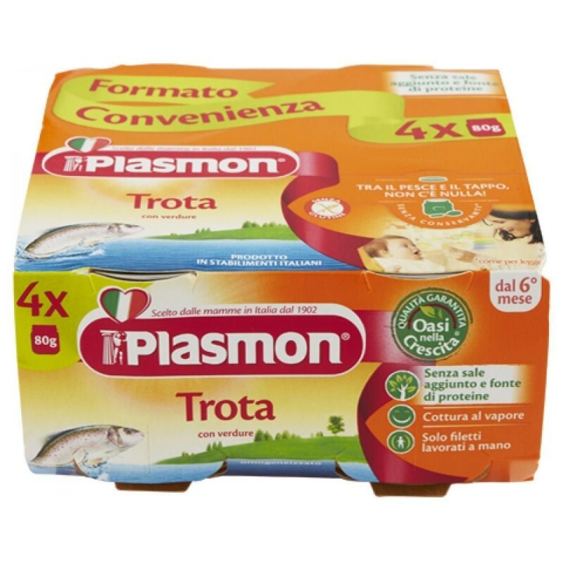 Plasmon – Omogeneizzato Trota Con Verdure 4x80g Plasmon