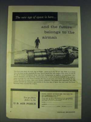 1958 U.S. Air Force Ad - The new age of space is here