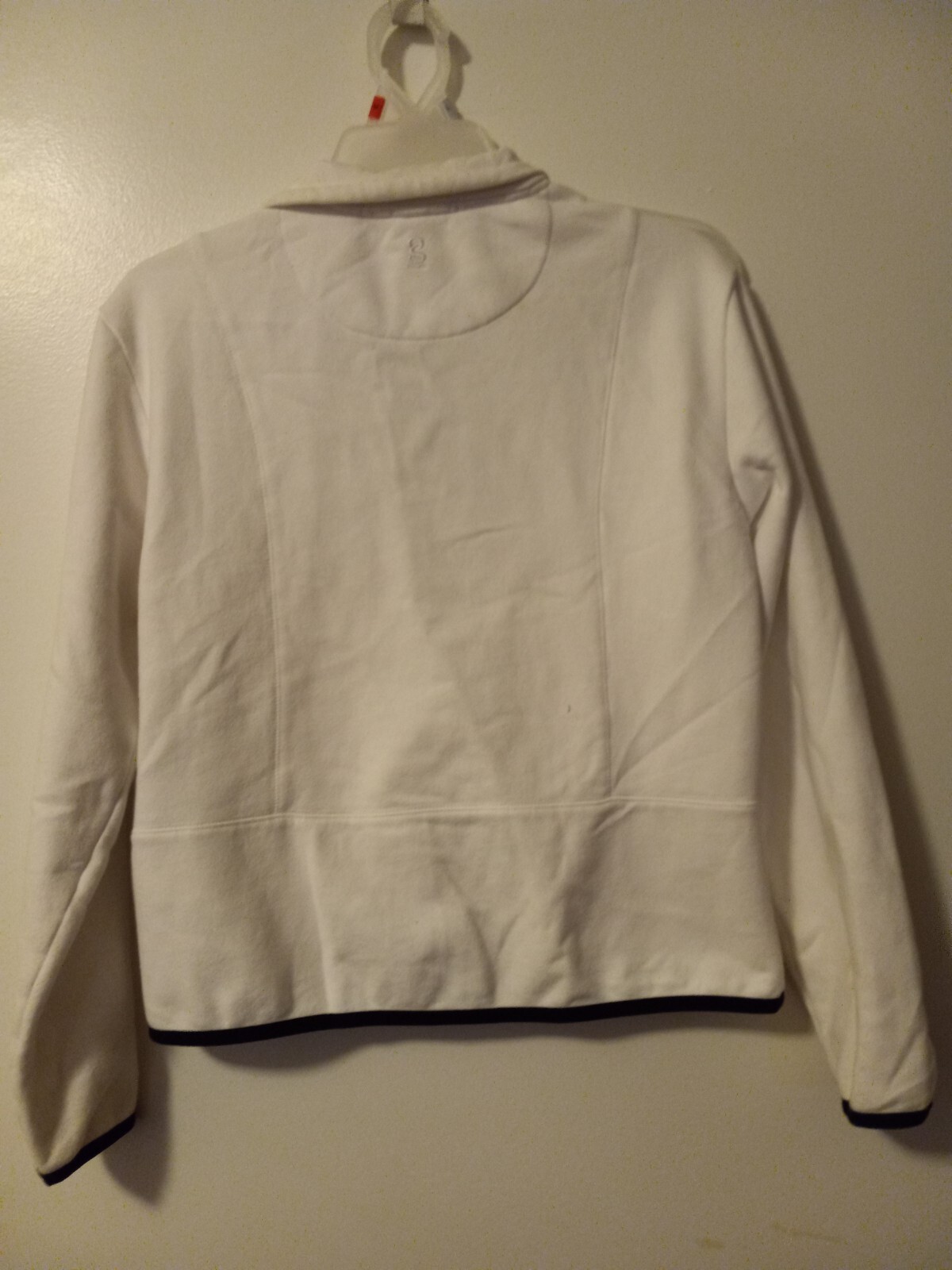 Gear Womens White Jacket Black Trim Size M Full Zip Zip Pocket eBay
