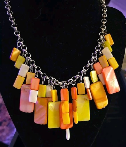 Conjunto de collar y pendientes de plata firmados por JS multicolor José Smith - Imagen 10 de 13