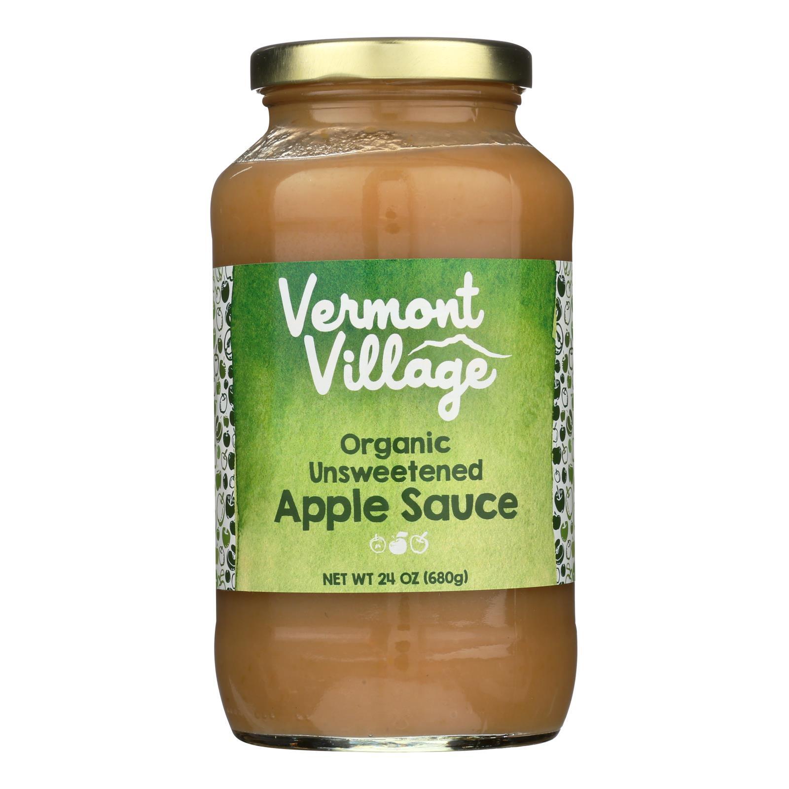 Vermont Village Organic Applesauce Unsweetened Case of 6 24 oz