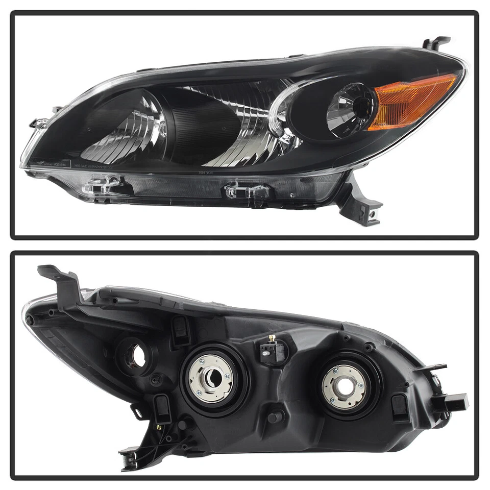 Faros negros para Toyota Matrix 2009-2013 mercado de accesorios izquierda+derecha Foto 3 de 4