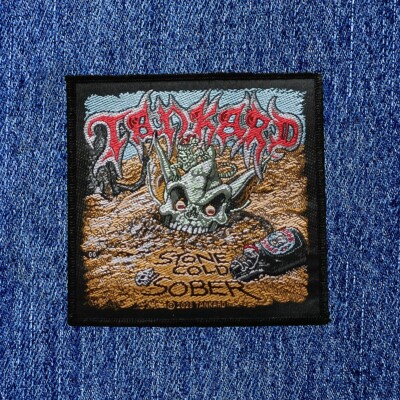 TANKARD - STONE COLD SOBER (NEW) SEW ON WOVEN PATCH OFFICIAL BAND MERCH