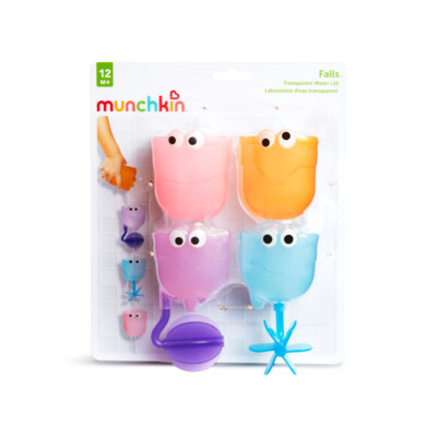 Munchkin Baby Kind Kleinkind Badespielzeug Spielzeug Tassen Wasserfälle 4 Stück 12 m+