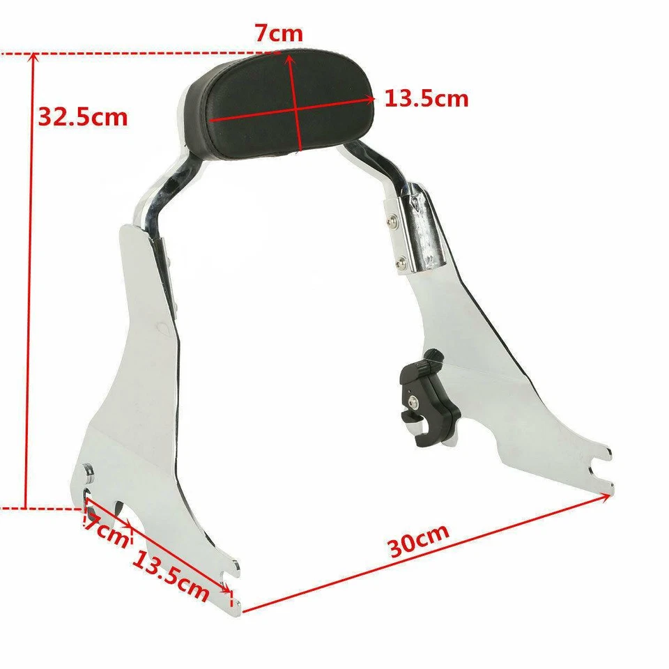 Respaldo corto de pasajero Sissy Bar apto para Harley Sportster 883 1200 2004-2022 Foto 3 de 4