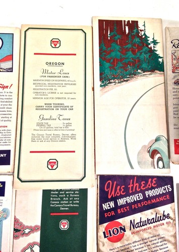 Vintage 1930s 40's Major Oil Companies Advertising Road Maps Lot Of 12 LOOK READ - Picture 20 of 23