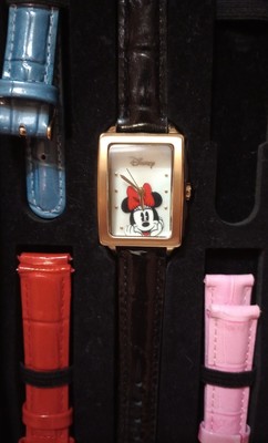Disney Minnie Mouse Watch Interchangeable Bands New In Box Disney Minnie Mouse Full Womens Watch with 5  main image 2